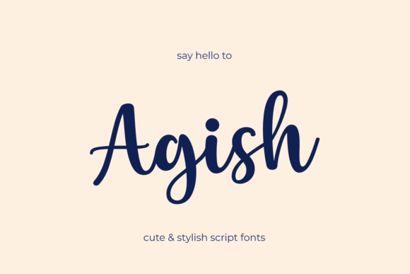 Agish: A Stylish Script Font for Creative Projects