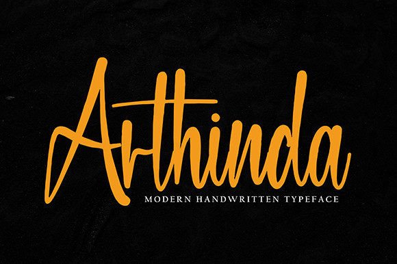 Arthinda: A Romantic Handwritten Font