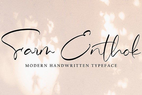 Farm Enthok: A Script Font for Elegant Branding