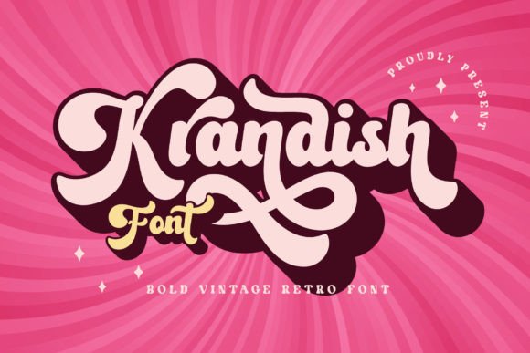 Krandish Font: Retro Script for Creative Design