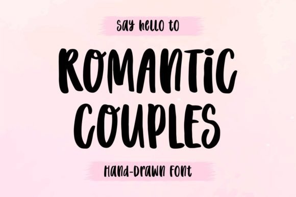 Romantic Couples Font for Elegant Design