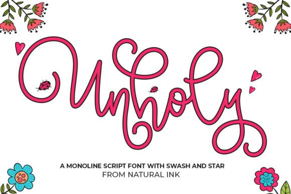 Unholy Font: Elegant Script for Editorial Design