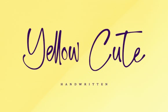 Yellow Cute Font for Web Design